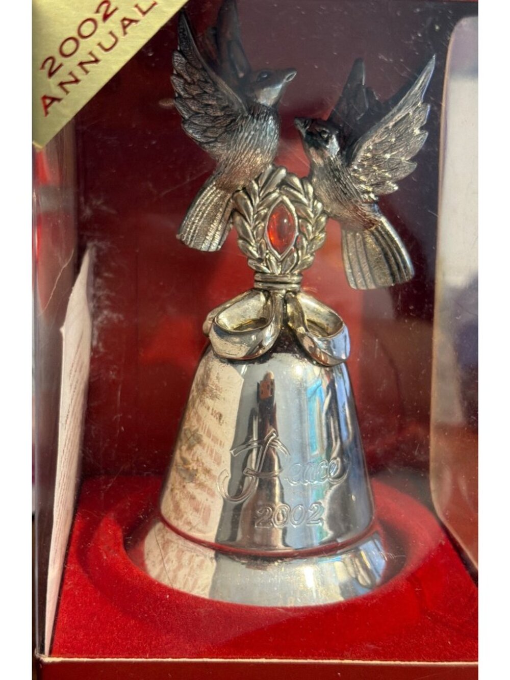 Vintage Lenox Kirk Stieff Silver Plate Musical Bell 2002 Hark Herald Angels Box